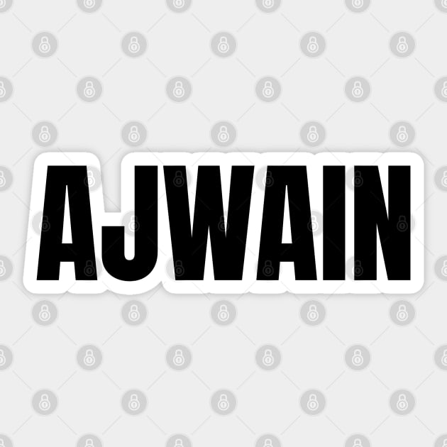 Ajwain Word - Simple Bold Text Sticker by SpHu24